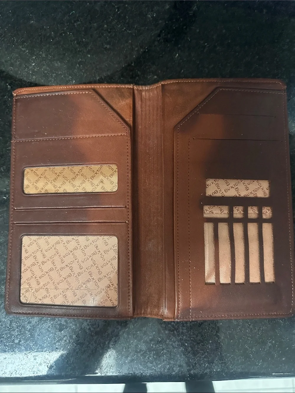 Vintage Brown genuine cowhide Travel Wallet - Men's Organizer